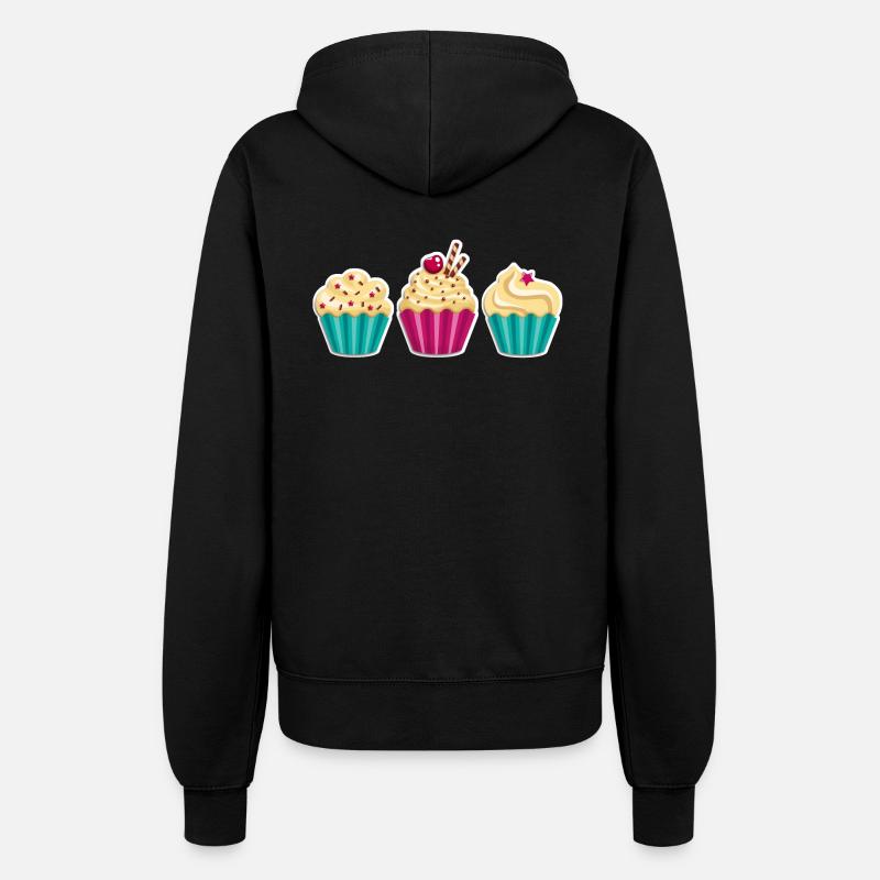 Cupcake - Muffin - Donut - Eis - Schokolade - DD - Veste à capuche Femme - noir