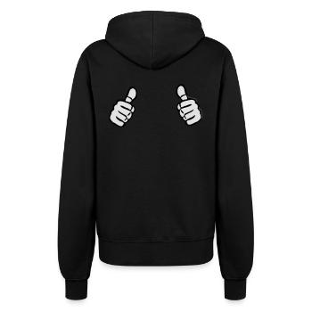 Two Thumbs Up - Women’s Hooded Jacket - black - Back - Maraike (178cm)