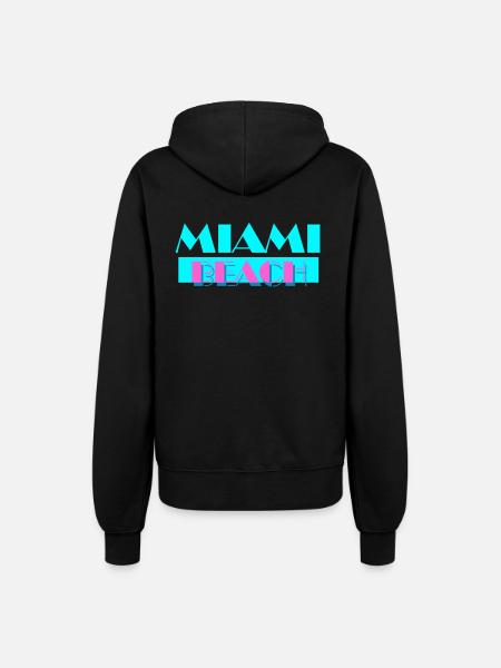Miami Beach - Frauen Kapuzenjacke - Schwarz
