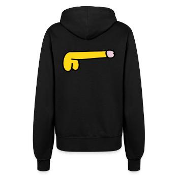 symbol dick - Women’s Hooded Jacket - black - Back - Maraike (178cm)