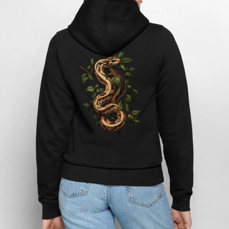 Roi Python Serpents Amoureux Terrarium Python Veste à capuche Femme