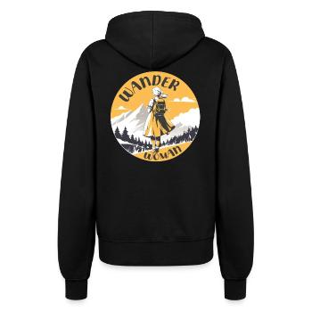 Wander Woman Retro Style - Women’s Hooded Jacket - black - Back - Maraike (178cm)