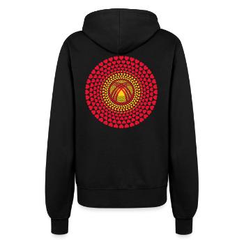 Kirgisia Kirghizistan Kirghizistan Mandala - Veste à capuche Femme - noir - Dos - Maraike (178cm)