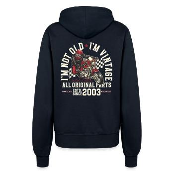 2003 Jahrgang Vintage Motorrad Geburtstag Geschenk - Frauen Kapuzenjacke - Navy - Hinten - Maraike (178cm)