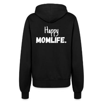 Happy Momlife. - Frauen Kapuzenjacke - Schwarz - Hinten - Maraike (178cm)
