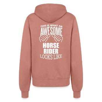 Horse Riding - Women’s Hooded Jacket - dusky rose - Back - Maraike (178cm)