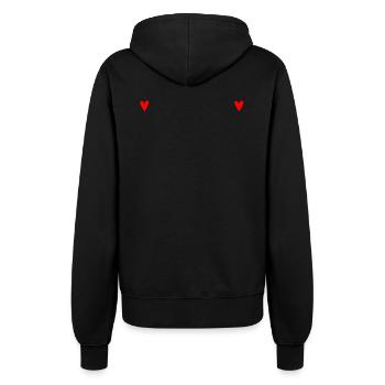 Rot Herz Nippel T-Shirt - Frauen Kapuzenjacke - Schwarz - Hinten - Maraike (178cm)