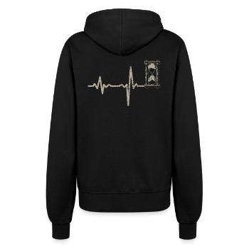 Gift Heartbeat Hourglass - Women’s Hooded Jacket - black - Back - Maraike (178cm)