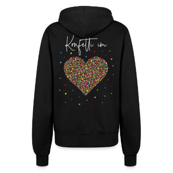 Konfetti im Herzen - Frauen Kapuzenjacke - Schwarz - Hinten - Maraike (178cm)
