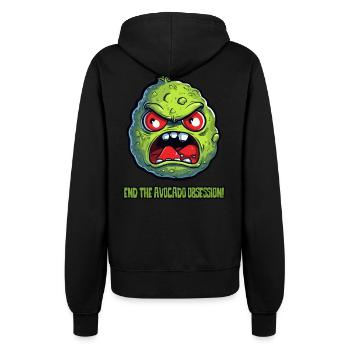 Beendet die Avocado-Besessenheit - Frauen Kapuzenjacke - Schwarz - Hinten - Maraike (178cm)