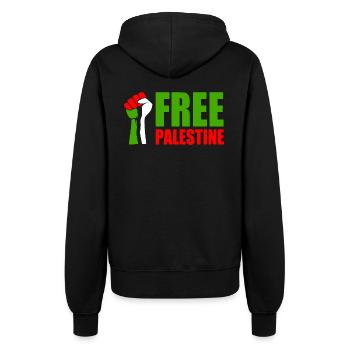 Free palestine - Frauen Kapuzenjacke - Schwarz - Hinten - Maraike (178cm)