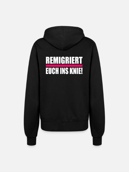 remigriert euch ins knie - Frauen Kapuzenjacke - Schwarz