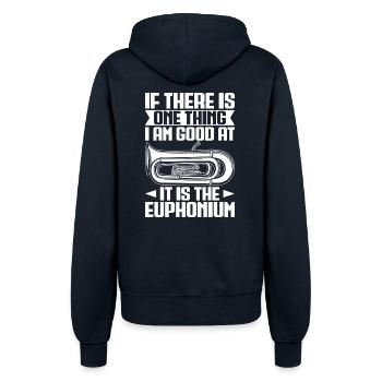 Baritone Player One Thing I Am Good Euphonium - Women’s Hooded Jacket - french navy - Back - Maraike (178cm)