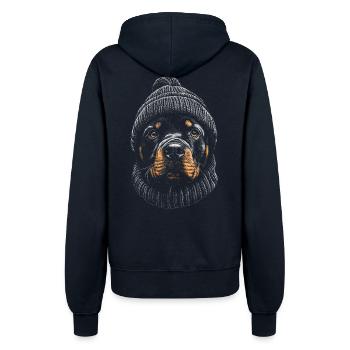 Rottweiler Bobble Hat Dog Dog Rottie - Women’s Hooded Jacket - french navy - Back - Maraike (178cm)