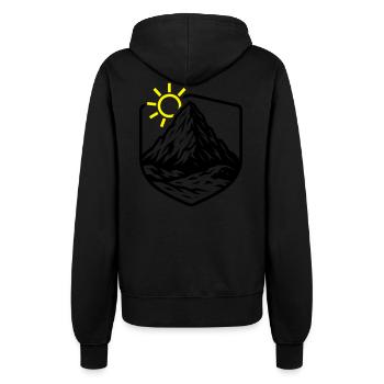 Mountains Peaks - Women’s Hooded Jacket - black - Back - Maraike (178cm)