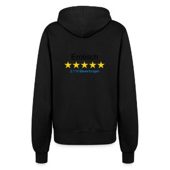 Erotisch mit Bewertung - Frauen Kapuzenjacke - Schwarz - Hinten - Maraike (178cm)