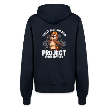 Cheeky beaver saying for beaver lovers - Women’s Hooded Jacket - french navy - Back - Maraike (178cm)