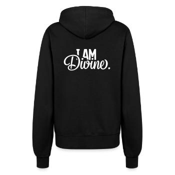 JE SUIS Divin. - Veste à capuche Femme - noir - Dos - Maraike (178cm)