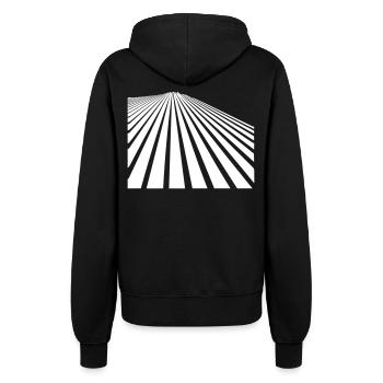 Linien - Frauen Kapuzenjacke - Schwarz - Hinten - Maraike (178cm)