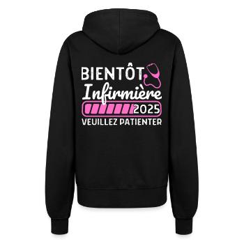 Bientôt Infirmière 2025 Cadeau Future Infirmière - Veste à capuche Femme - noir - Dos - Maraike (178cm)