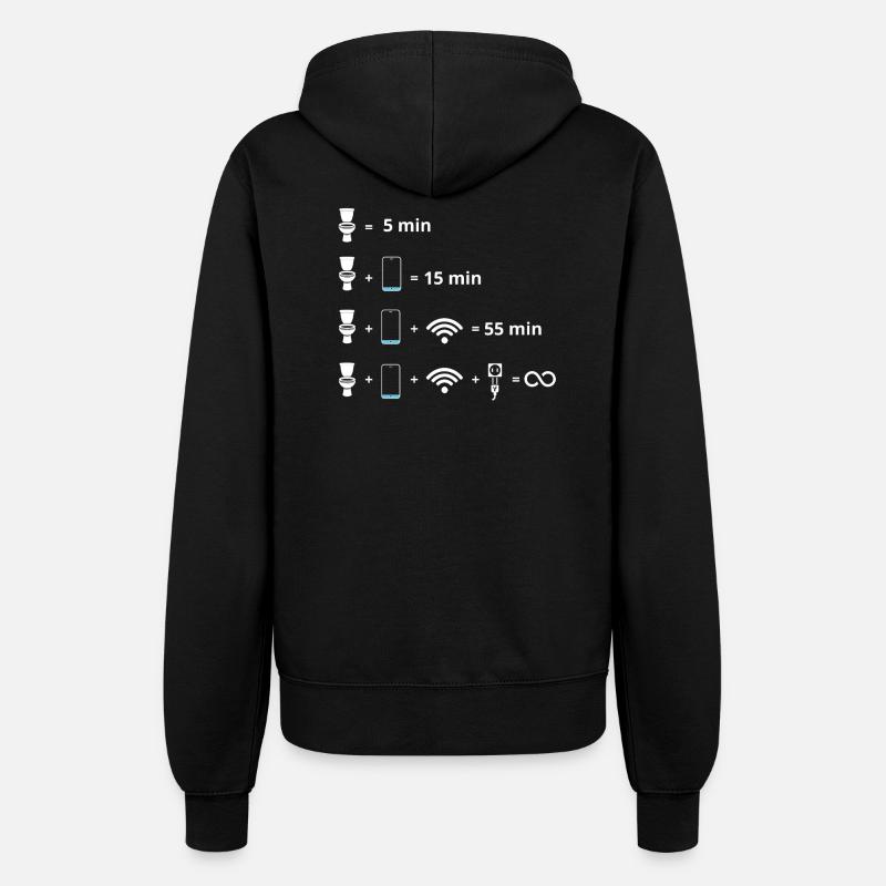 Toillette smartphone wifi Joke Full-Time - Women’s Hooded Jacket - black