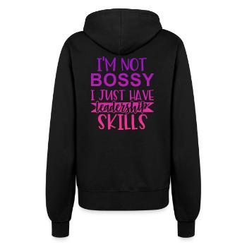 I'm not bossy I just have leadership skills - Frauen Kapuzenjacke - Schwarz - Hinten - Maraike (178cm)
