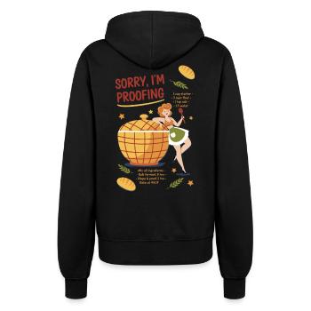 Sourdough Bread Baking Baker Sorry Im Proofing - Women’s Hooded Jacket - black - Back - Maraike (178cm)