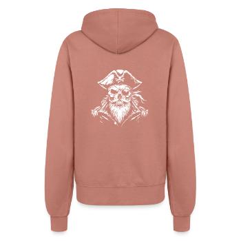 Crâne de pirate - Veste à capuche Femme - rose poudré - Dos - Maraike (178cm)