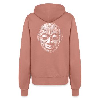 Maske - Frauen Kapuzenjacke - Altrosa - Hinten - Maraike (178cm)