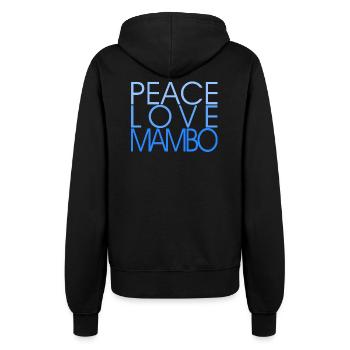 Peace Love Mambo - bleu - Danse Salsa T-shirt - Veste à capuche Femme - noir - Dos - Maraike (178cm)