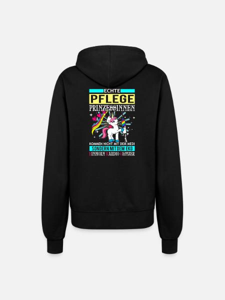 Einhorn - Pflege Prinzessin - Frauen Kapuzenjacke - Schwarz