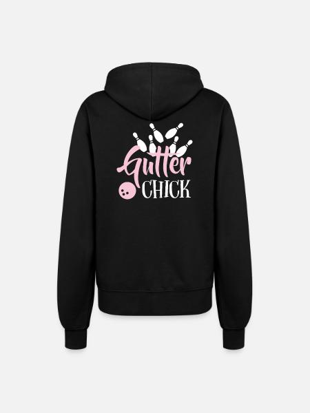 Bowling - Frauen Kapuzenjacke - Schwarz