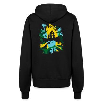 Dschungel Gorilla - Frauen Kapuzenjacke - Schwarz - Hinten - Maraike (178cm)