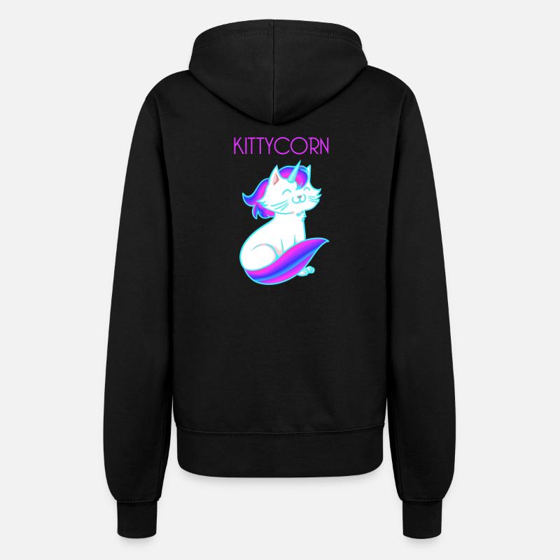 Kittycorn - corne de chat - chaton - Veste à capuche Femme - noir