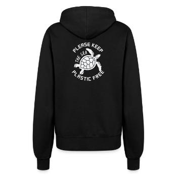 Umweltschützer T-Shirt Geschenk Schildkröten - Frauen Kapuzenjacke - Schwarz - Hinten - Maraike (178cm)