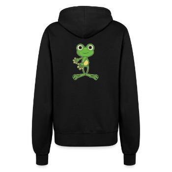 Floss Dance Move Frog - Women’s Hooded Jacket - black - Back - Maraike (178cm)