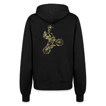 BMX camouflage green - Women’s Hooded Jacket - black - Back - Maraike (178cm)