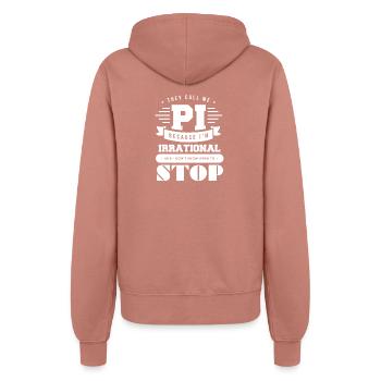 Sie rufen mich PI Mathematik Mathe Geschenk - Frauen Kapuzenjacke - Altrosa - Hinten - Maraike (178cm)