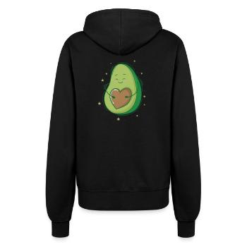 Avocat avec cœur comme noyau - Veste à capuche Femme - noir - Dos - Maraike (178cm)