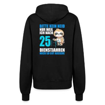 25 Jahre im Dienst 25 Jähriges Dienstjubiläum - Frauen Kapuzenjacke - Schwarz - Hinten - Maraike (178cm)