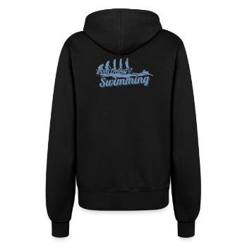 Evolution des Schwimmers der Schwimmerin - Frauen Kapuzenjacke - Schwarz - Hinten - Maraike (178cm)