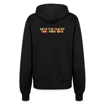 Sauvez le monde et faites du vélo - Veste à capuche Femme - noir - Dos - Maraike (178cm)