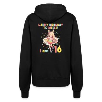 Anime Mandga K-Pop KPop Mädchen 16. Geburtstag - Frauen Kapuzenjacke - Schwarz - Hinten - Maraike (178cm)