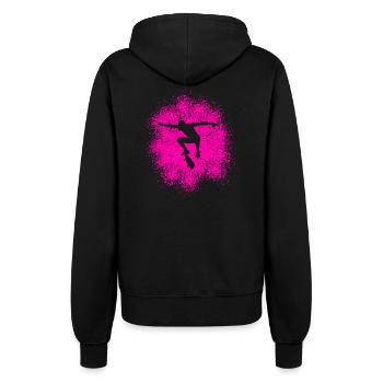 Skater Flip Trick Skateboard - Frauen Kapuzenjacke - Schwarz - Hinten - Maraike (178cm)