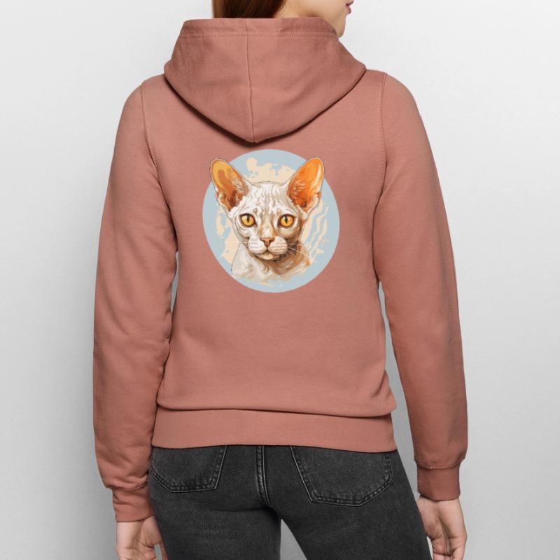 Chaton Devon Rex Chat Devon Rex Veste à capuche Femme
