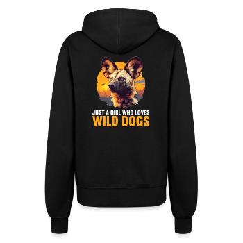 Chiens sauvages Chien sauvage - Veste à capuche Femme - noir - Dos - Maraike (178cm)