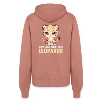 Leoparden Leopard - Women’s Hooded Jacket - dusky rose - Back - Maraike (178cm)