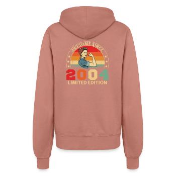 2004 Anniversaire des femmes Édition limitée Vintage - Veste à capuche Femme - rose poudré - Dos - Maraike (178cm)