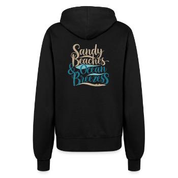 Sandy Beaches Ocean Breezes Vacation für - Frauen Kapuzenjacke - Schwarz - Hinten - Maraike (178cm)