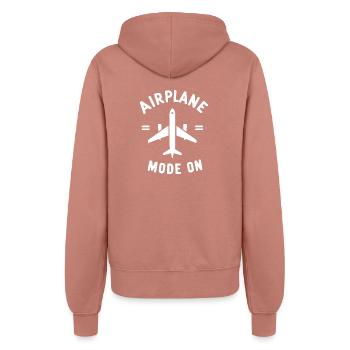 Flugzeugmodus Ein - Frauen Kapuzenjacke - Altrosa - Hinten - Maraike (178cm)